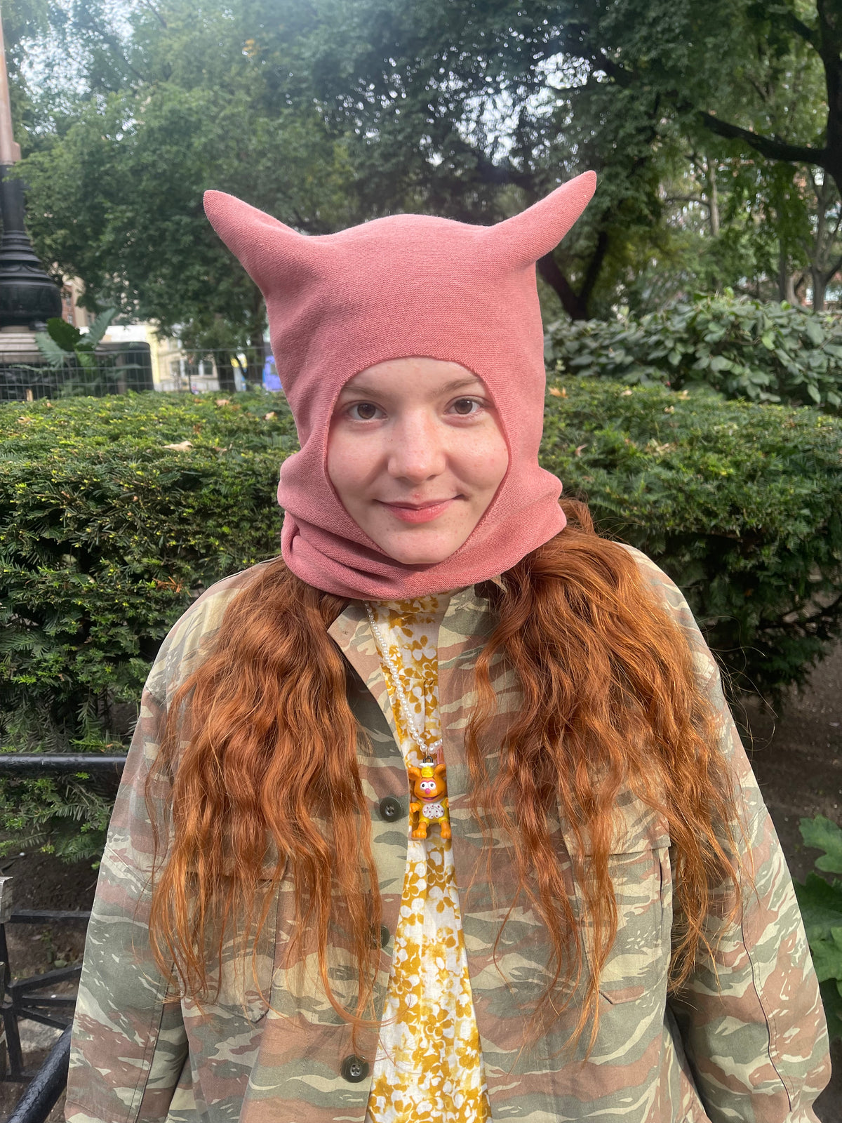Pinkish Mouse Hat